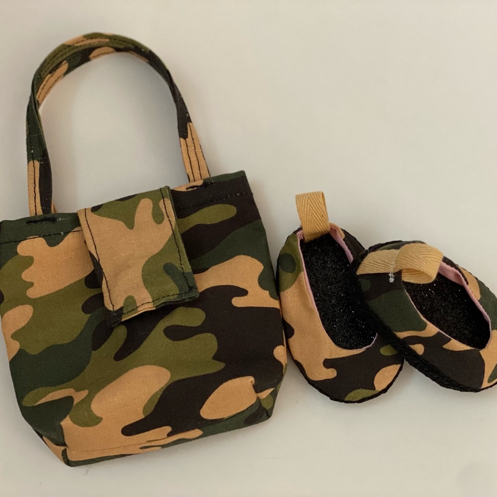 Doll purse and shoes